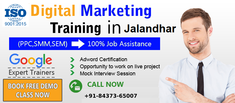 Digital Marketing Training in Jalandhar, Digital Marketing Course in Jalandhar
